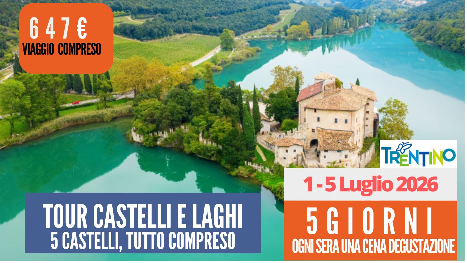 Tour Castelli e Laghi   - 1 Luglio 2026